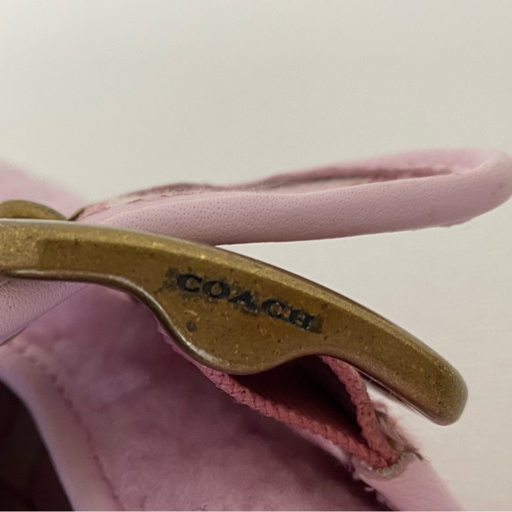 Coach Pink Shearling Slip-On Shoes - Picture 14 of 15